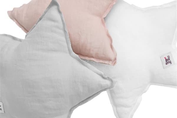 Linnékudde 46x46 cm – Oeko-Tex-certifierad, mjuk och naturlig för barnrum och vardagsrum, stengrå