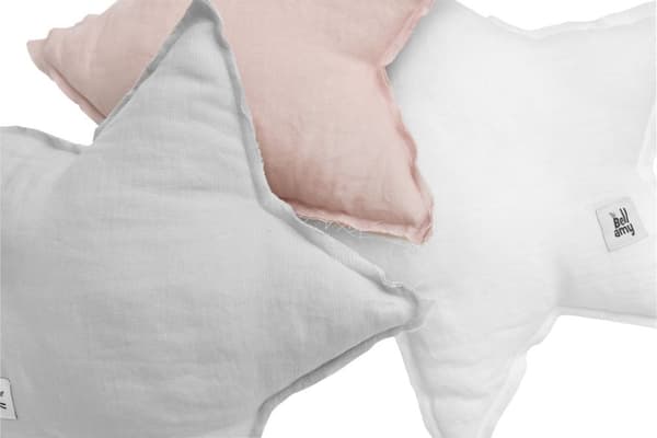 Linnékudde 46x46 cm – Oeko-Tex-certifierad, mjuk och naturlig för barnrum och vardagsrum, snöig vit