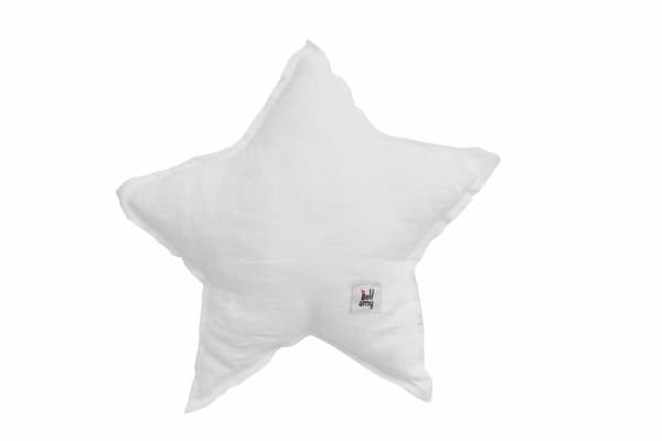 Linnékudde 46x46 cm – Oeko-Tex-certifierad, mjuk och naturlig för barnrum och vardagsrum, snöig vit