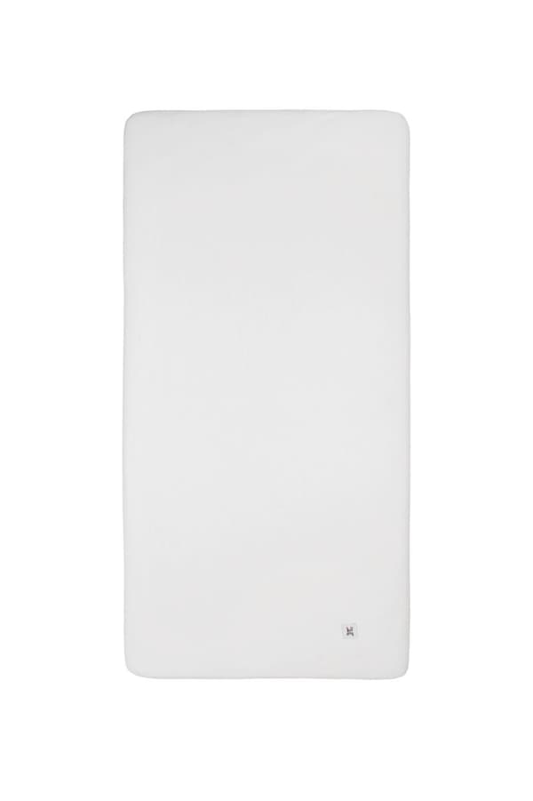 Sengelagen Jersey 60X120 - 100% bomuld, Øko-Tex certificeret, med elastik i taljen - hvid