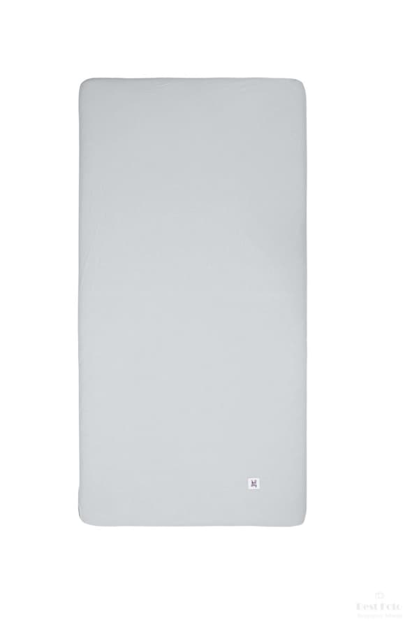 Sengelagen Jersey 60X120 - 100% bomuld, Øko-Tex certificeret, med elastik - grå