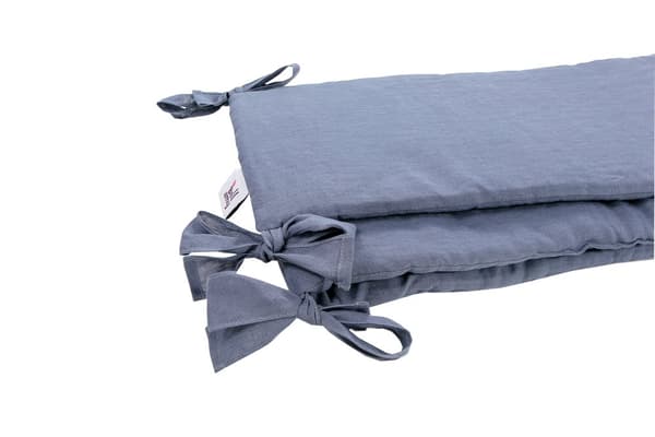 Linnespjälskydd för spjälsäng 198x23,5 cm – OEKO-TEX-certifierat, mjukt linne, flera färger