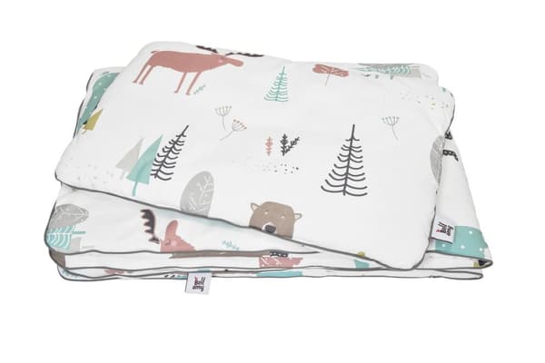 Barnsängkläder set "In the Woods" med täcke och kudde – 100x135 / 140x200 – OEKO-TEX bomull M
