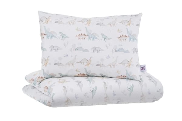 Sängkläder till Spjälsäng, 100% Bomull, OEKO-TEX Certifierad, För Barn 0-6 år, Mjuka och Långvariga "Dino Delights" bomull 100x135 cm