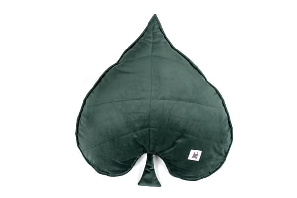 Kudde Decor Leaf Flaskgrön - Dekorativ Kudde för Barnrum och Inredning, 50 cm
