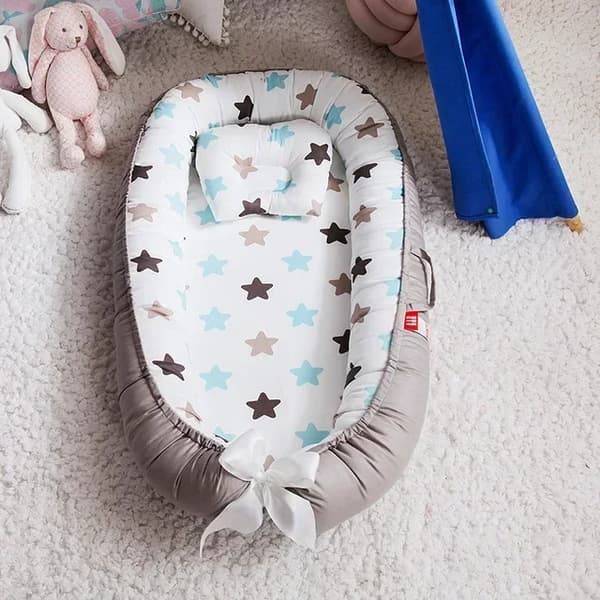 Vauvan pesäpeti, pehmeä puuvillamateriaali, kannettava pinnasänky,6