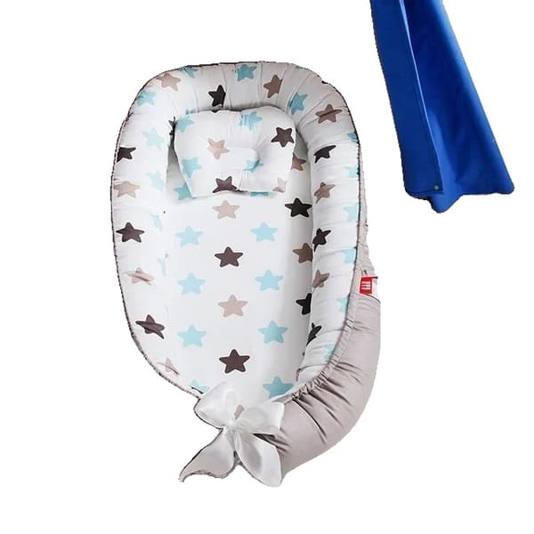 Vauvan pesäpeti, pehmeä puuvillamateriaali, kannettava pinnasänky,6