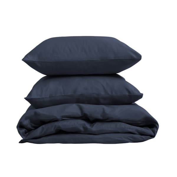 Arkipelag Plain Påslakanset Navy 220x220/50x60