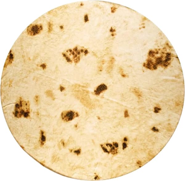 Tortilla Wrap Filt, Lättviktsmaterial, Maskintvättbar, Familjevänlig Design