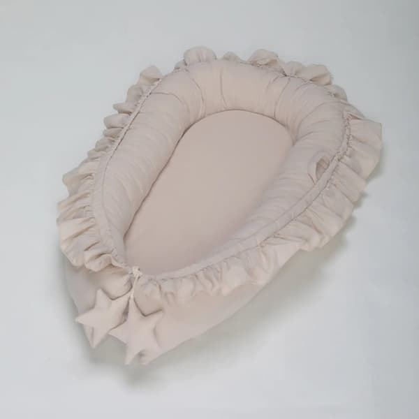 Baby Crib Nest, Miljøvenligt Materiale, Behagelige Dimensioner,Khaki