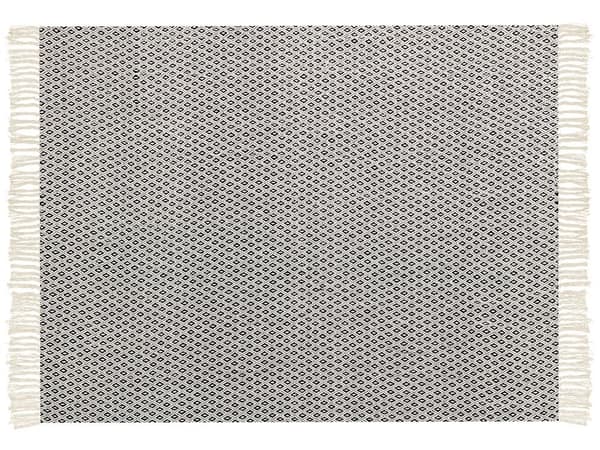 CHYAMA Filt Bomull 125 x 150 cm Svart/vit Lumarko!