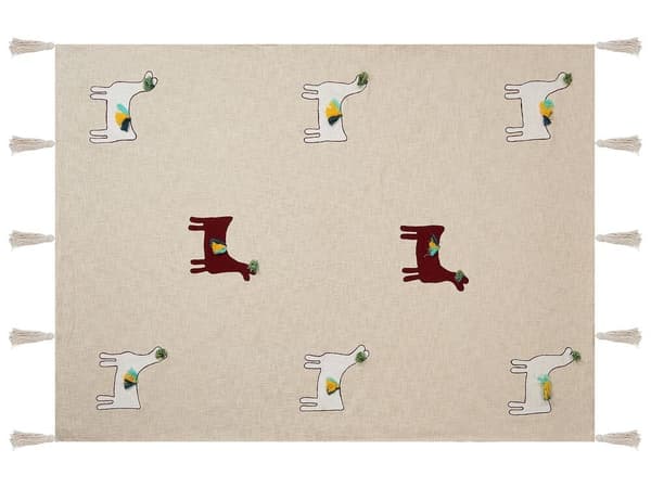 DEOGHAR Peitto Puuvilla 130 x 180 cm Beige Lumarko!