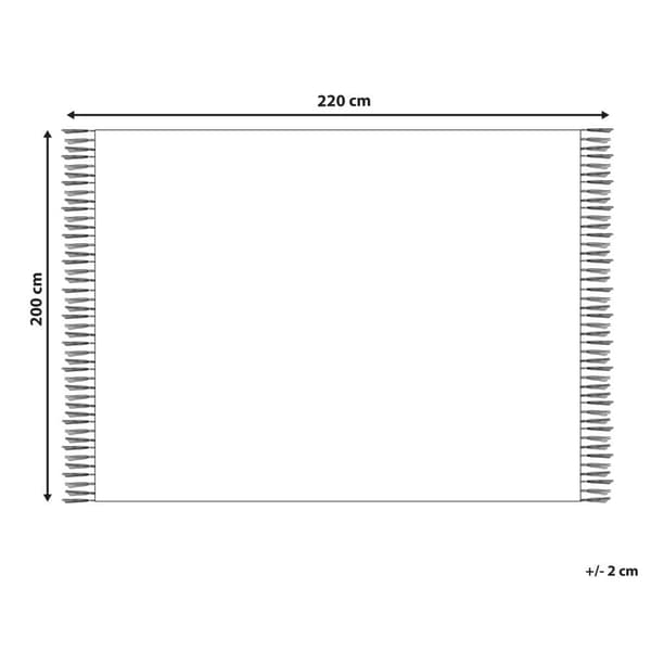 Filt VELLA Bomull 200 x 220 cm Beige grå Lumarko!