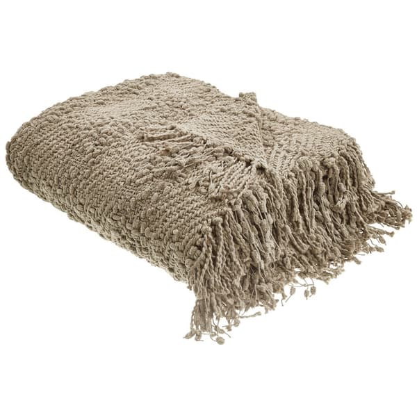 Filt VELLA Bomull 200 x 220 cm Beige grå Lumarko!