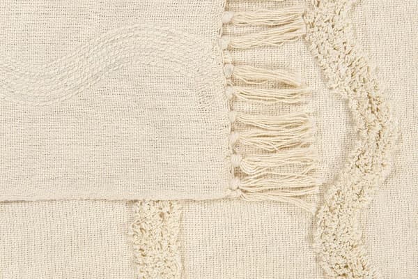 Bomullsfilt 125 x 150 cm beige KHARI