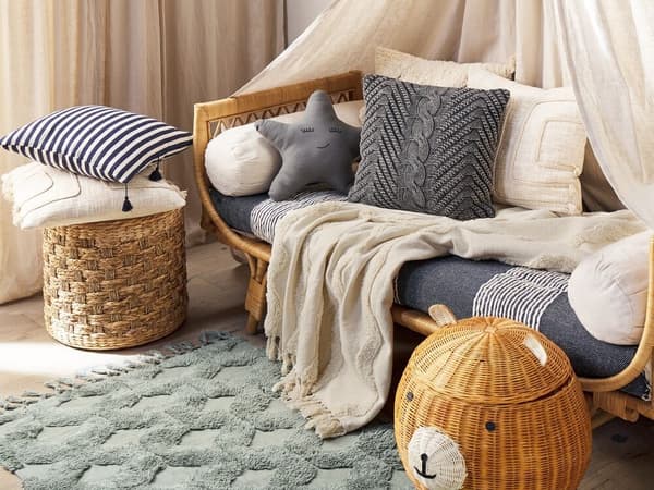 Bomullsfilt 125 x 150 cm beige KHARI