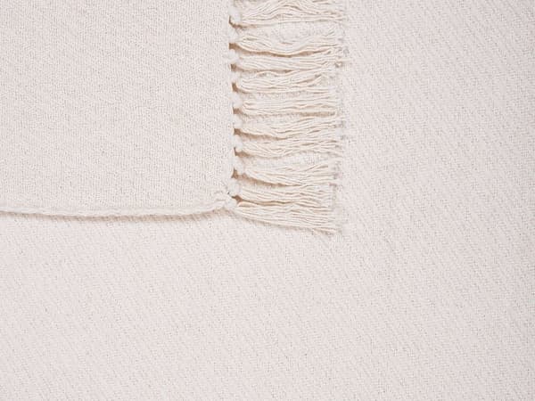 Bomullsfilt 125 x 150 cm beige YARSA Lumarko!