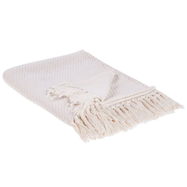 Bomullsfilt 125 x 150 cm beige YARSA Lumarko!