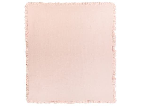 Överkast i bomull 220 x 200 cm rosa HATTON Lumarko!