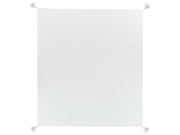 Sengetæppe i bomuld 220 x 200 cm råhvid LINDULA Lumarko!