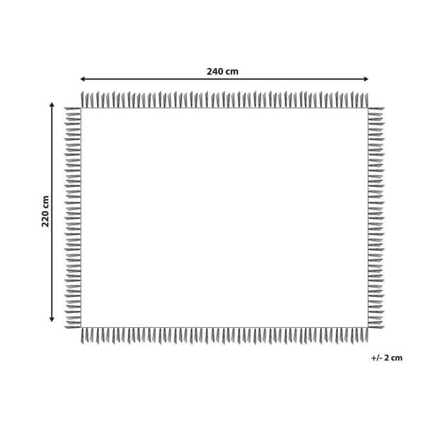 Överkast i bomull 220 x 240 cm grå YERBENT Lumarko!