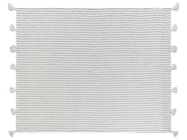 Puuvillainen päiväpeitto 150 x 200 cm luonnonvalkoinen MODAR Lumarko!