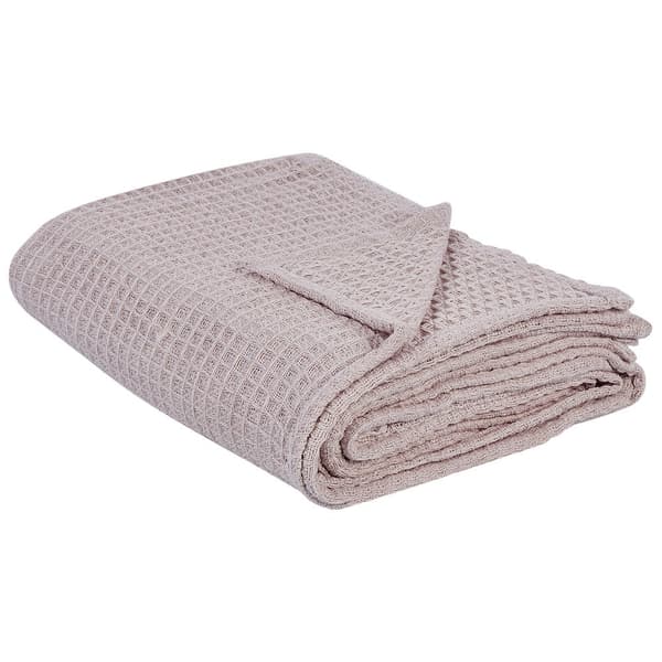 Sengetæppe i bomuld 200 x 220 cm pink CHAGYL Lumarko!