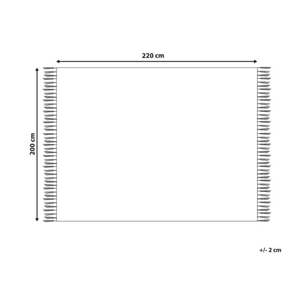 Överkast i bomull 200 x 220 cm vitt BERE Lumarko!