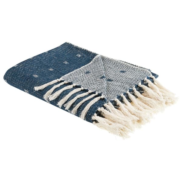 TAARI Peitto Puuvilla 130 x 170 cm Azure Lumarko!