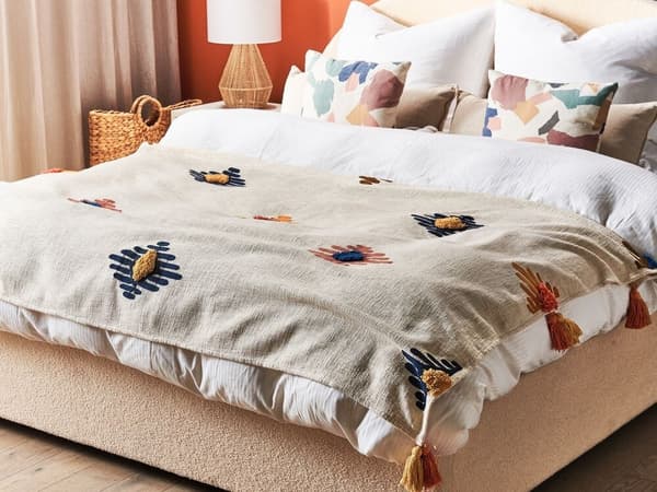 MUNGER Filt Bomull 130 x 180 cm Beige Lumarko!