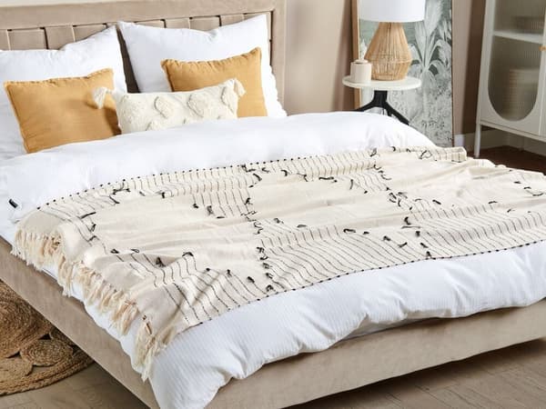 ULUYOL Puuvillapeitto 130 x 170 cm Beige Lumarko!
