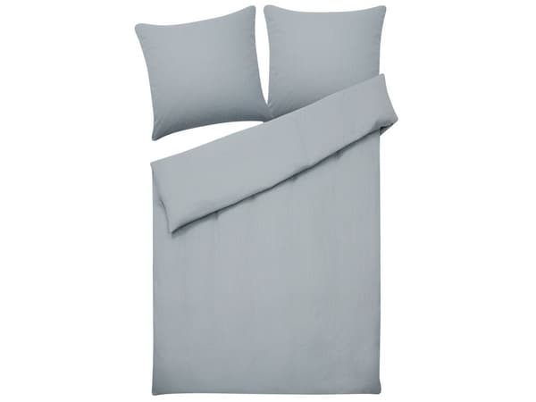 AVONDALE bäddset 155x220 cm Bomullssatin Grå Lumarko!