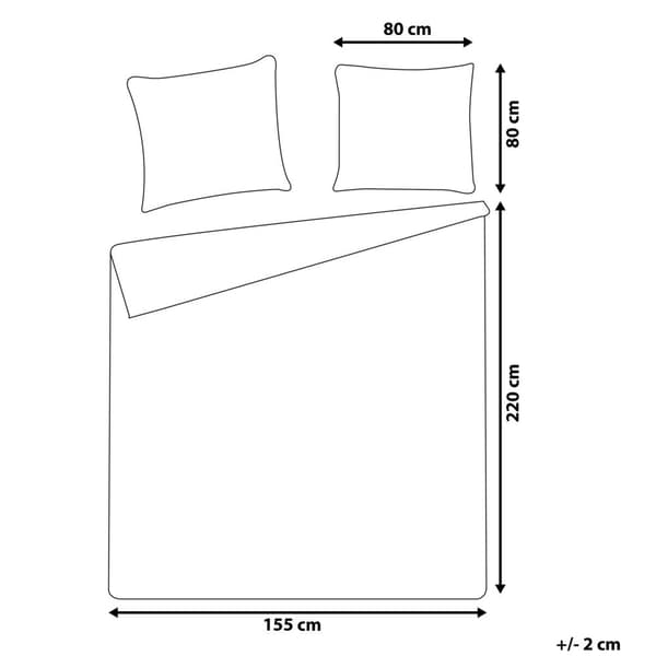 AVONDALE bäddset 155x220 cm Bomullssatin Grå Lumarko!