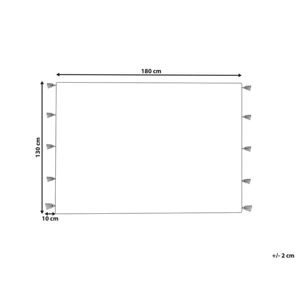 KOTTAYAM Filt Bomull 130 x 180 cm Grå Lumarko!