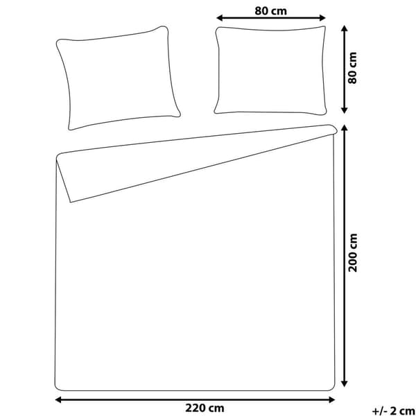 AVONDALE bäddset 200x220 cm Bomullssatin Beige Lumarko!