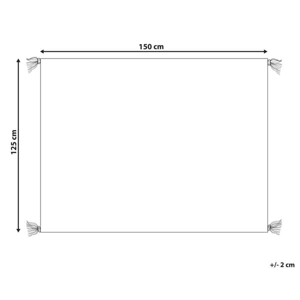 Bomullsfilt 125 x 150 cm vit SEDIO Lumarko!