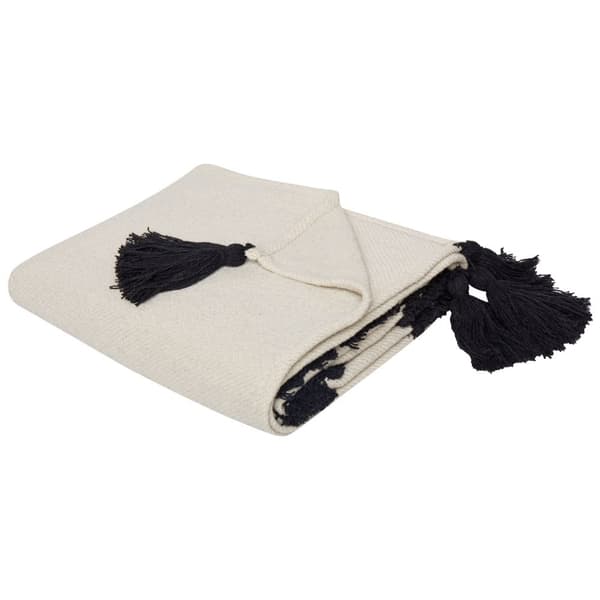 Bomullsfilt 125 x 150 cm vit SEDIO Lumarko!