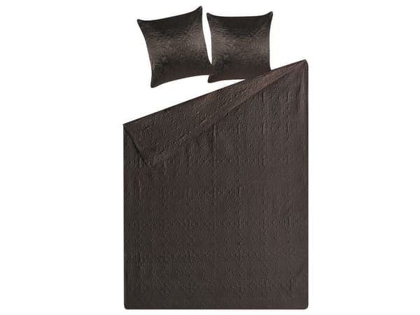 Överkast med kuddar präglade 140 x 210 cm brun RAYEN Lumarko!