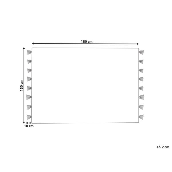 Bomullsfilt 130 x 180 cm beige och röd BHIWANI Lumarko!