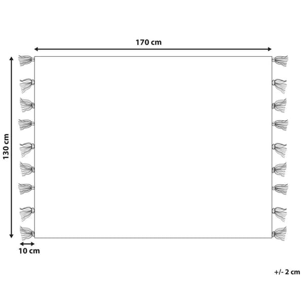 Filt 130 x 170 cm beige med svart THAPREK