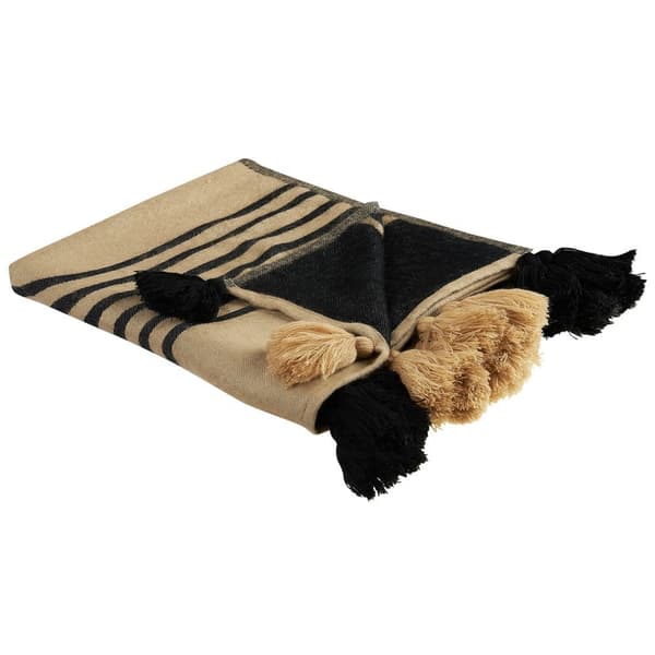 Filt 130 x 170 cm beige med svart THAPREK