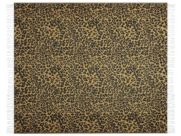 Leopardfilt 130 x 170 cm brun och svart JAMUNE