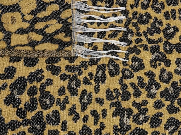 Leopardfilt 130 x 170 cm brun och svart JAMUNE