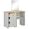 Miniatyrbillede 3 af 10: vidaXL toiletbord med spejl og skammel 104x45x131 cm grå
