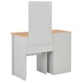 Miniatyrbillede 5 af 10: vidaXL toiletbord med spejl og skammel 104x45x131 cm grå