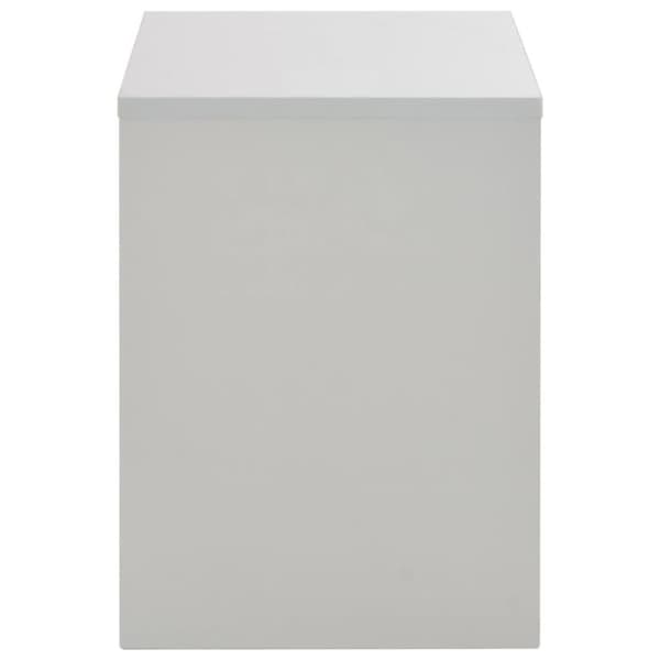 vidaXL toiletbord med spejl og skammel 104x45x131 cm grå