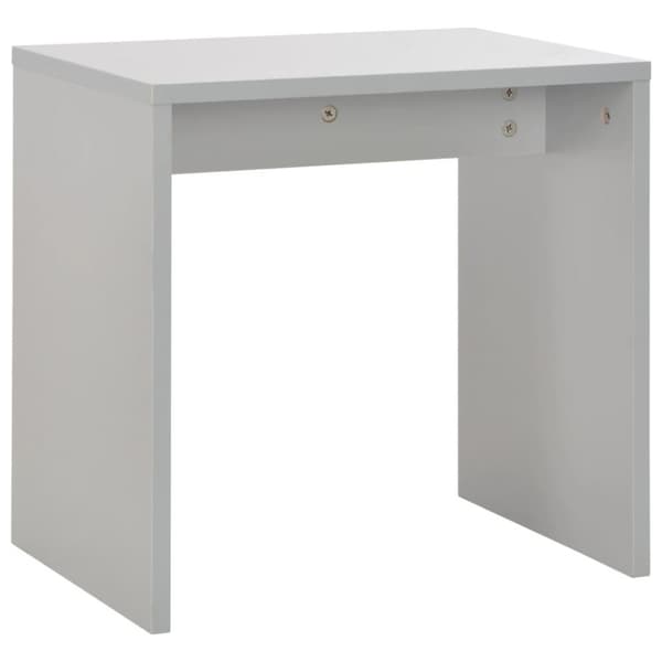vidaXL toiletbord med spejl og skammel 104x45x131 cm grå