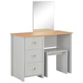 Miniatyrbillede 2 af 10: vidaXL toiletbord med spejl og skammel 104x45x131 cm grå