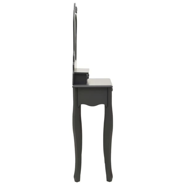 vidaXL sminkebordssæt med taburet 50x59x136 cm kejsertræ grå