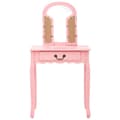 Miniatyrbillede 4 af 10: vidaXL kosmetikbord med taburet 65x36x128 cm kejsertræ MDF pink